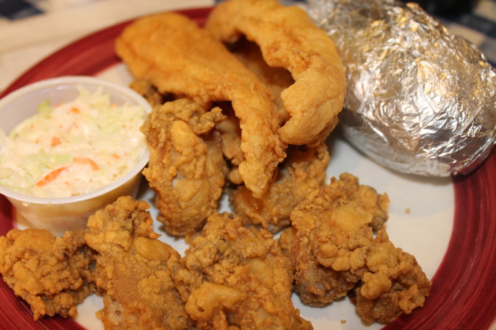 Fried Baby Flounder/Fried Oysters Combo