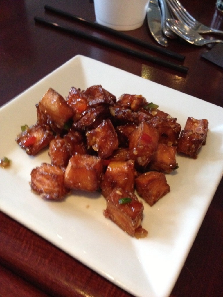 Sweet potato and bacon hash